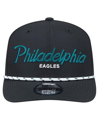 Men's Black Philadelphia Eagles Script 9SEVENTY Adjustable Hat