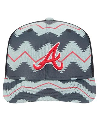 Men's Denim/Navy Atlanta Braves Aztec Denim 9SEVENTY Adjustable Hat