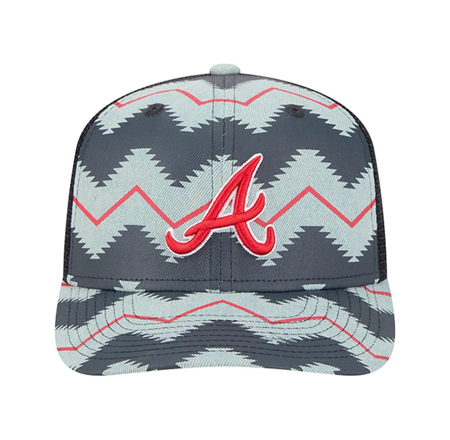Men's Denim/Navy Atlanta Braves Aztec Denim 9SEVENTY Adjustable Hat