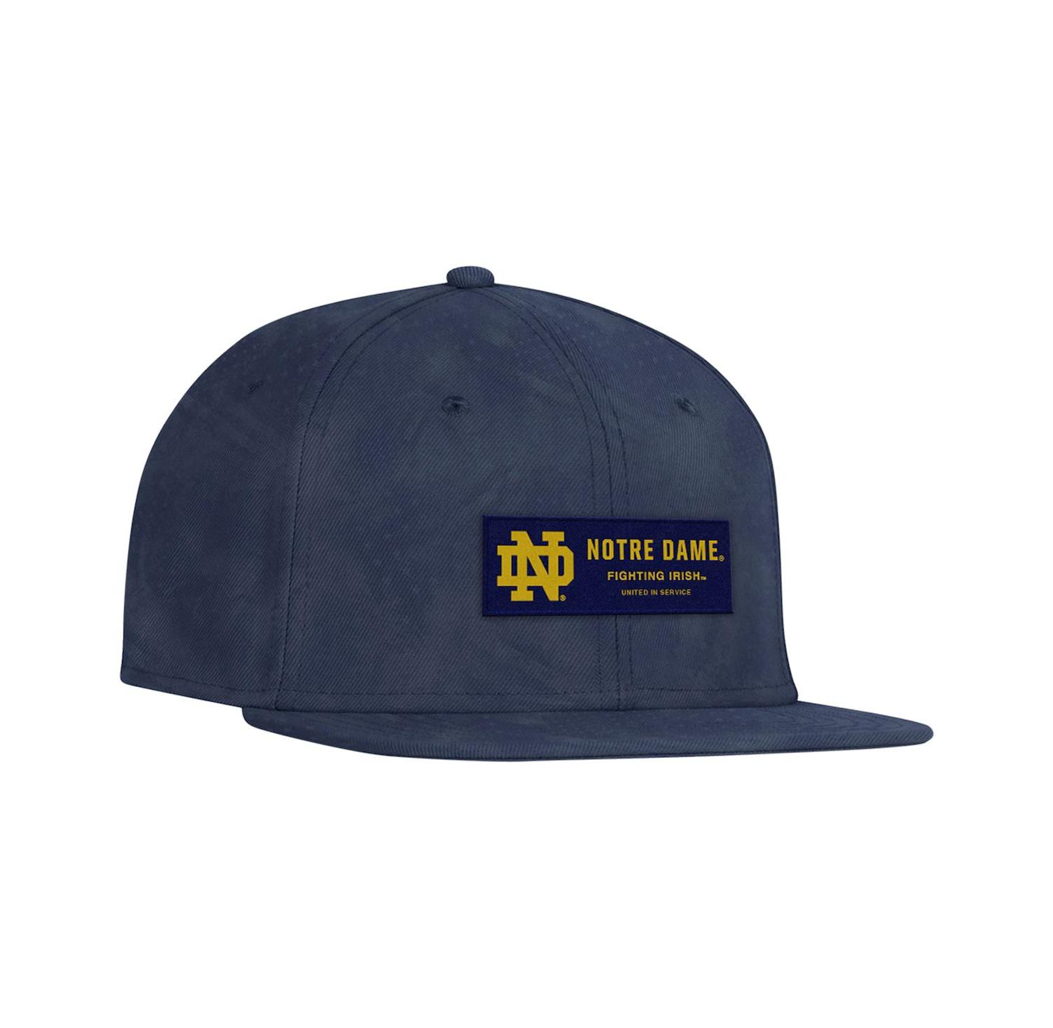 Men's Navy Notre Dame Fighting Irish Freedom Collection ArmourFuse Snapback Hat