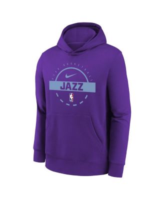 Big Boys and Girls Purple Utah Jazz 2025/26 Club Fleece Practice Hoodie