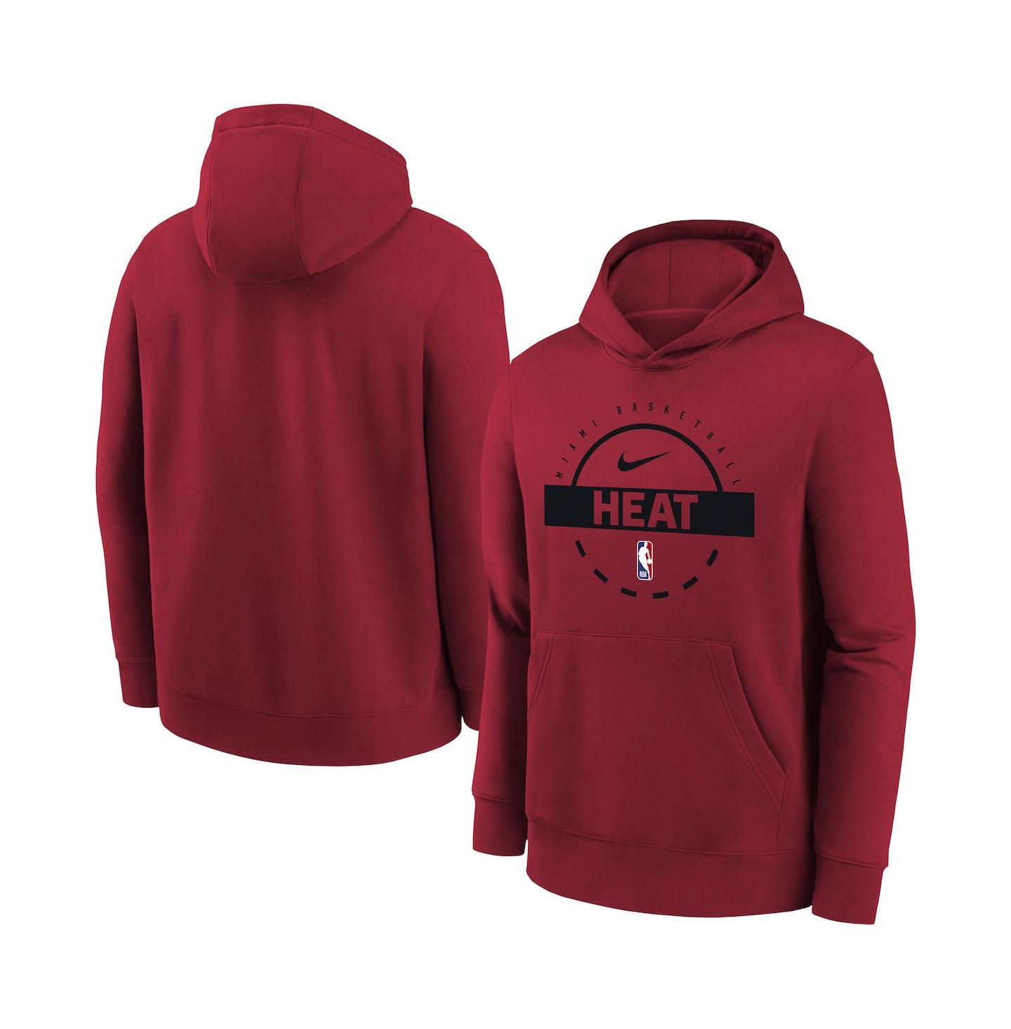 Детское худи Nike Red Miami Heat 2025/26 Club Fleece Practice — фото 1
