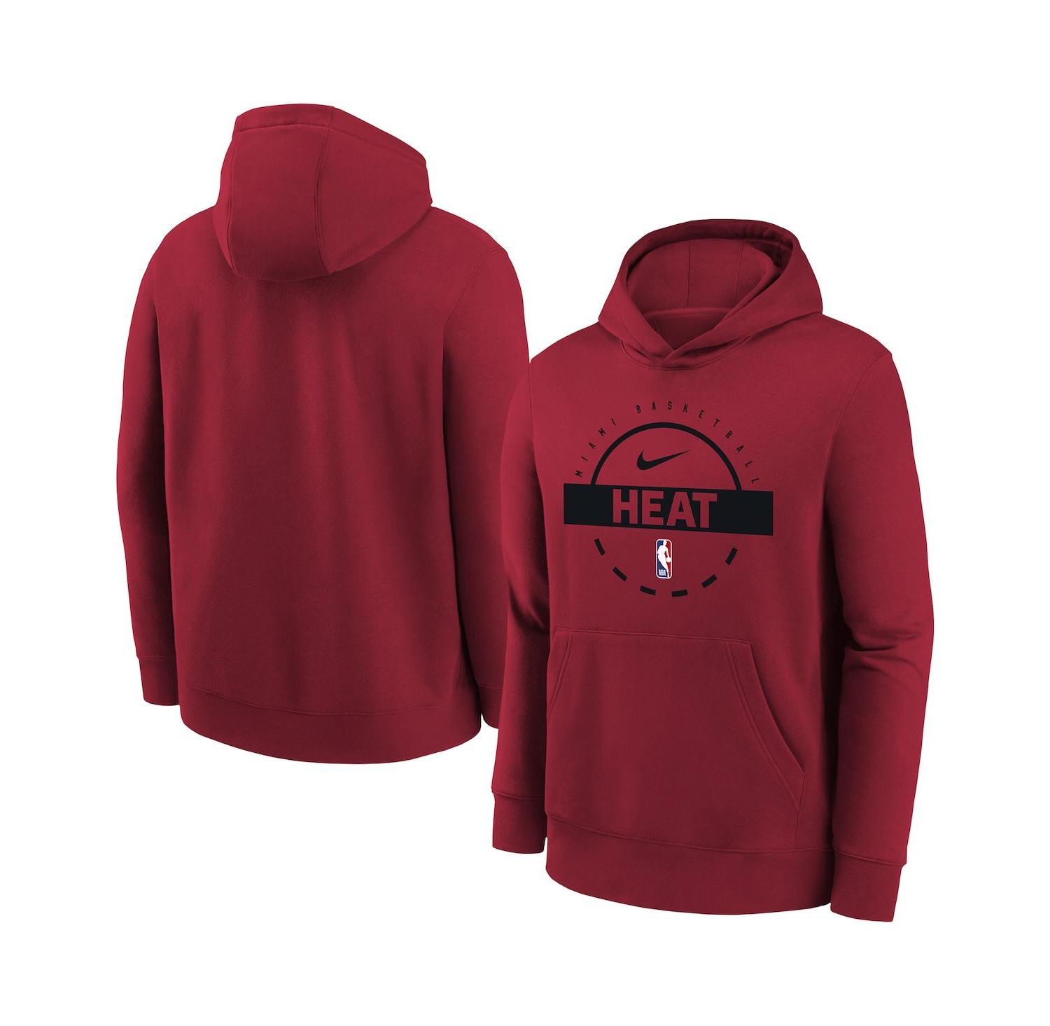 Big Boys and Girls Red Miami Heat 2025/26 Club Fleece Practice Hoodie