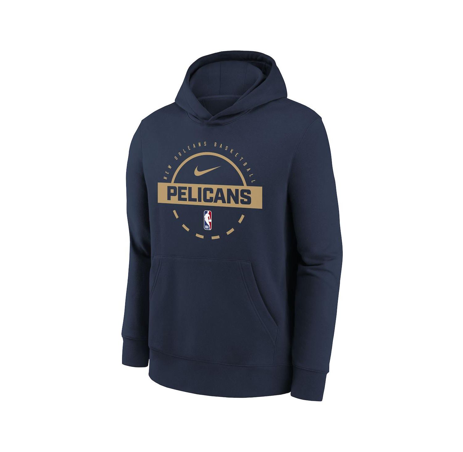 Big Boys and Girls Navy New Orleans Pelicans 2025/26 Club Fleece Practice Hoodie