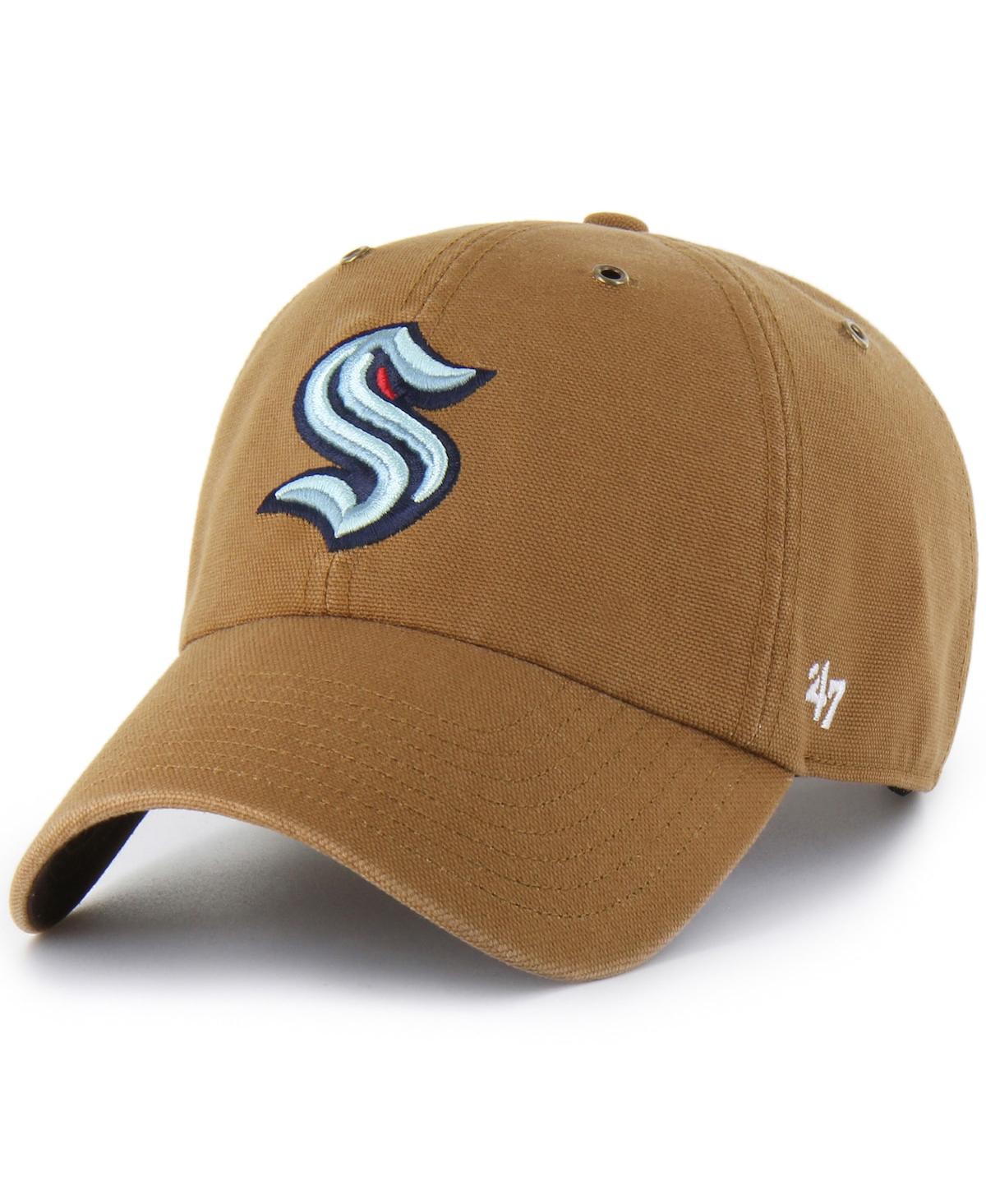 Carhartt x '47 Men's Brown Seattle Kraken Clean Up Adjustable Hat