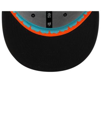 Men's Pitch Blue Miami Dolphins 2025 Rivalries Collection Sideline Rope 59FIFTY Fitted Hat