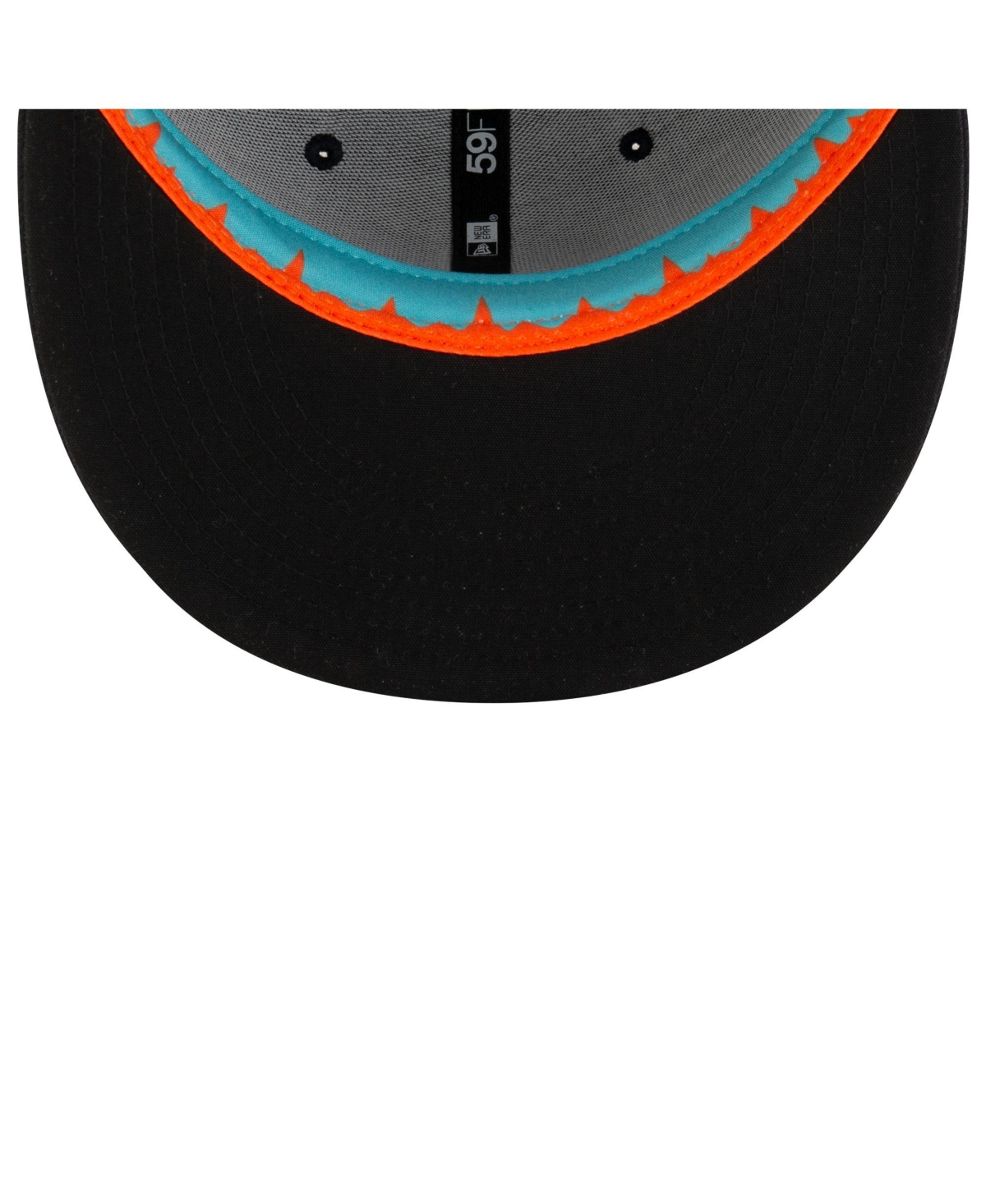 New Era Men's Pitch Blue Miami Dolphins 2025 Rivalries Collection Sideline Rope 59FIFTY Fitted Hat