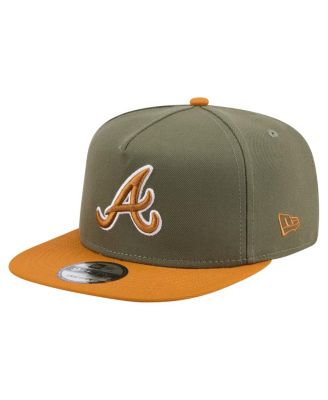 New Era - Men's Olive/Brown Atlanta Braves Color Pack A-Frame 9FIFTY Snapback Hat