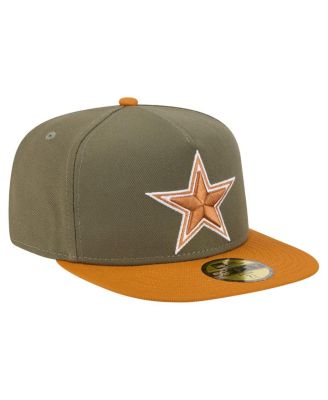 Men's Olive/Brown Dallas Cowboys 2-Tone Color Pack A-Frame 59FIFTY Fitted Hat