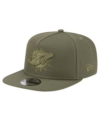 New Era - Men's Olive Miami Dolphins Color Pack A-Frame 9FIFTY Snapback Hat