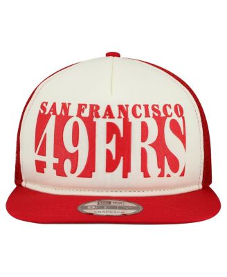 Men's Cream/Scarlet San Francisco 49ers Cutout A-Frame 9FIFTY Snapback Hat