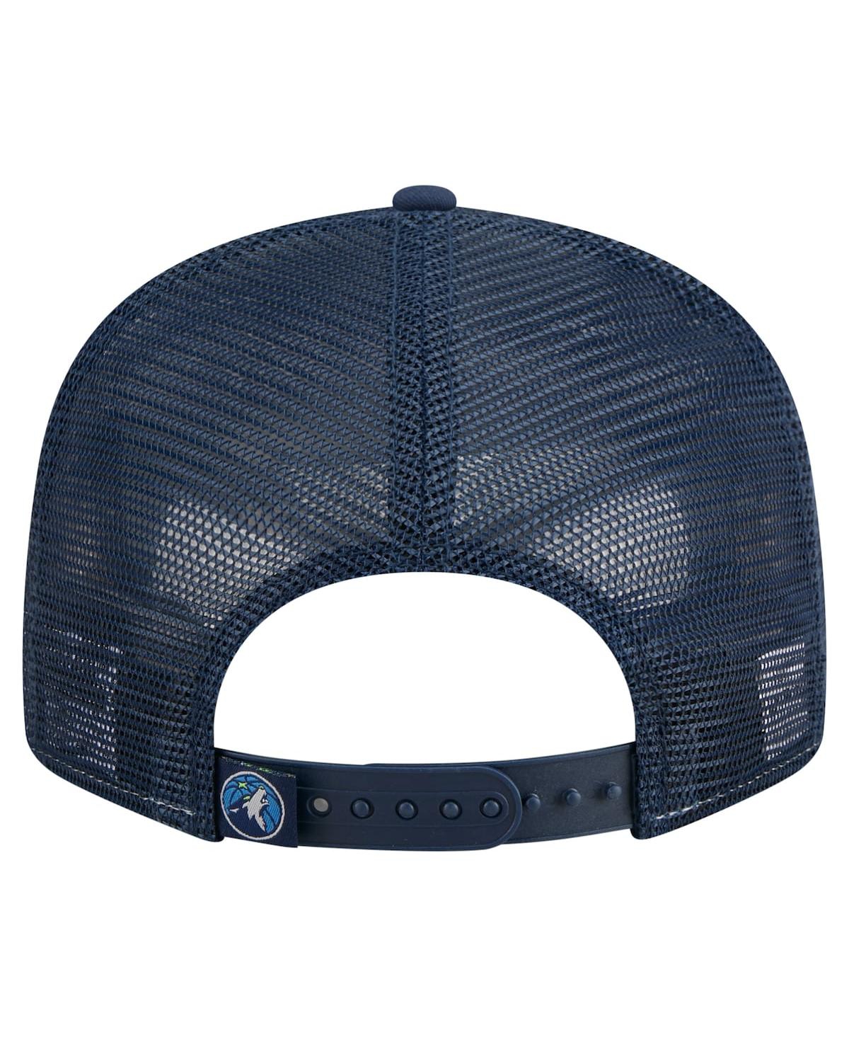 New Era Men's Blue/Navy Minnesota Timberwolves Outdoor Split Panel 9FIFTY Snapback Hat