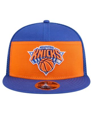 Men's Orange/Blue New York Knicks Outdoor Split Panel 9FIFTY Snapback Hat
