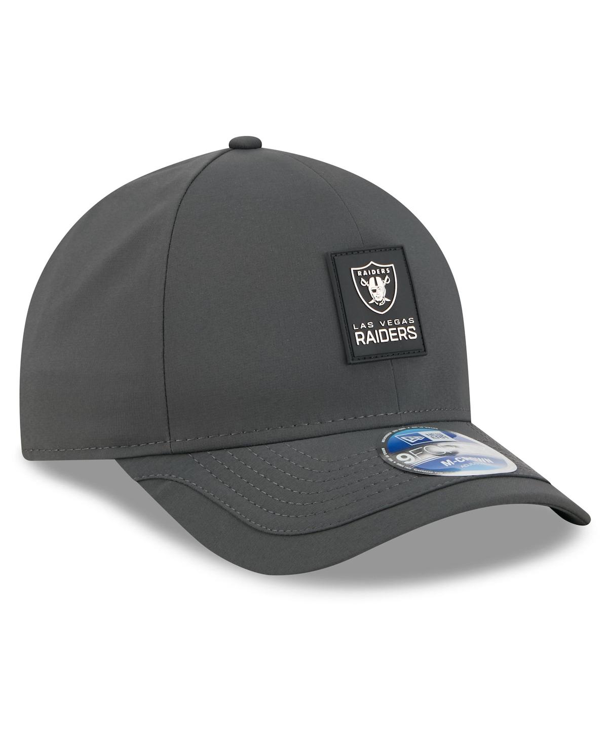 New Era Men's Charcoal Las Vegas Raiders 2025 Sideline Cold Weather 9FORTY M-Crown Adjustable Hat