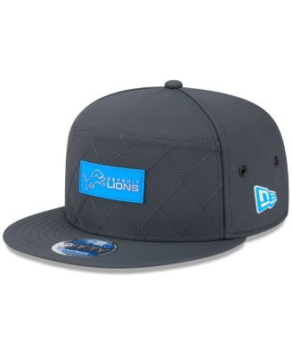 New Era - Men's Charcoal Detroit Lions 2025 Sideline Cold Weather Split Panel 9FIFTY Snapback Hat