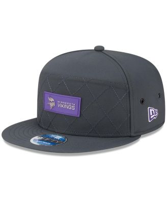 New Era - Men's Charcoal Minnesota Vikings 2025 Sideline Cold Weather Split Panel 9FIFTY Snapback Hat