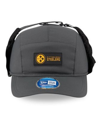 Men's Charcoal Pittsburgh Steelers 2025 Sideline Cold Weather Runner Dog Ear Adjustable Hat