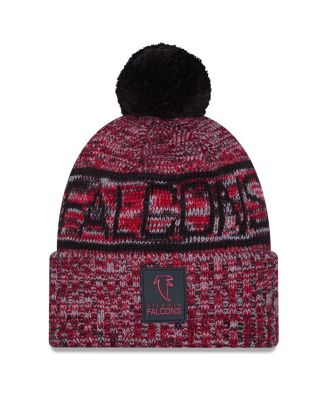 New Era - Men's Red Atlanta Falcons 2025 Sideline Cold Weather Cuffed Pom with Knit Hat