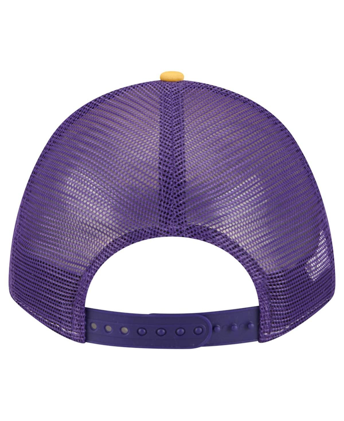 New Era Men's Gold Minnesota Vikings Linear A-Frame 9FORTY Adjustable Hat