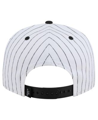 Men's White Brooklyn Nets Deceptor Pinstripe 9FIFTY Snapback Hat