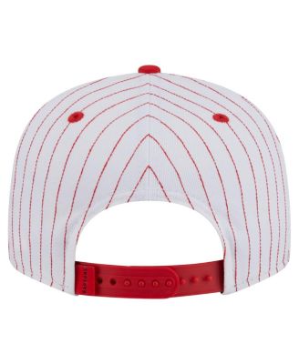 Men's White Toronto Raptors Deceptor Pinstripe 9FIFTY Snapback Hat