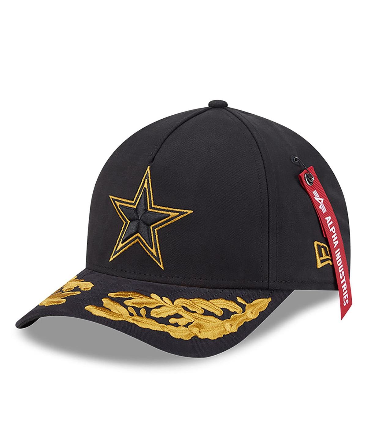 New Era x Alpha Men's Industries Black Dallas Cowboys A-Frame 9FORTY Adjustable Hat