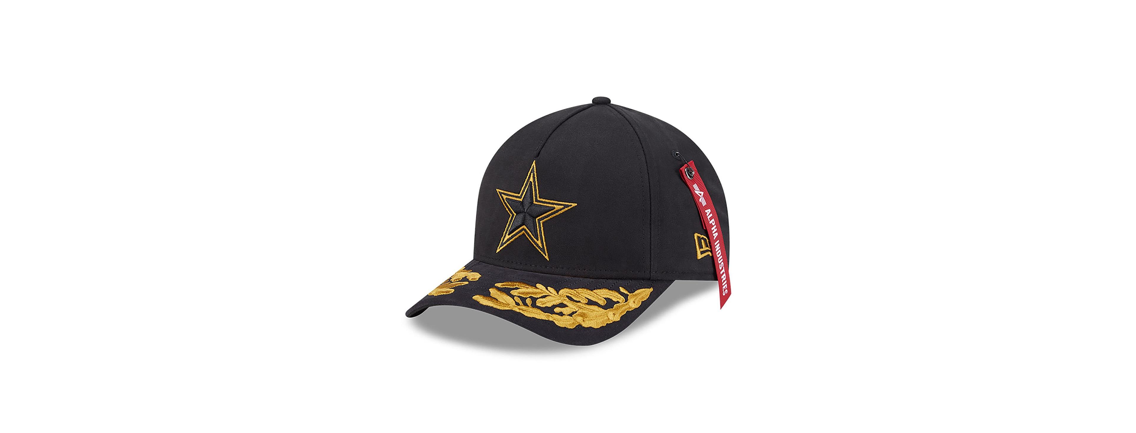 New Era x Alpha Men's Industries Black Dallas Cowboys A-Frame 9FORTY Adjustable Hat