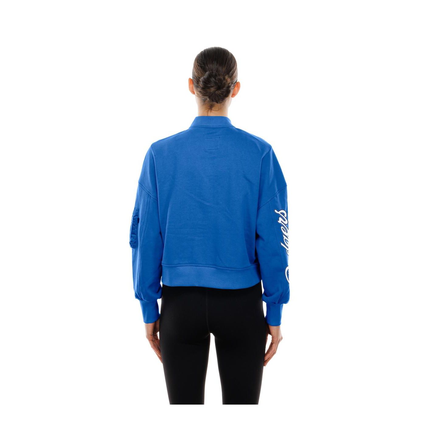 Женская куртка New Era x Alpha Industries Royal Los Angeles Dodgers Cropped Full-Zip — фото 2