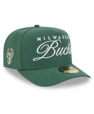 New Era - Men's Hunter Green Milwaukee Bucks 2025 NBA Draft A-Frame 59FIFTY Fitted Hat