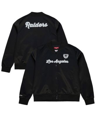 Mitchell & Ness - Women's Black Las Vegas Raiders Full-Snap Satin Jacket