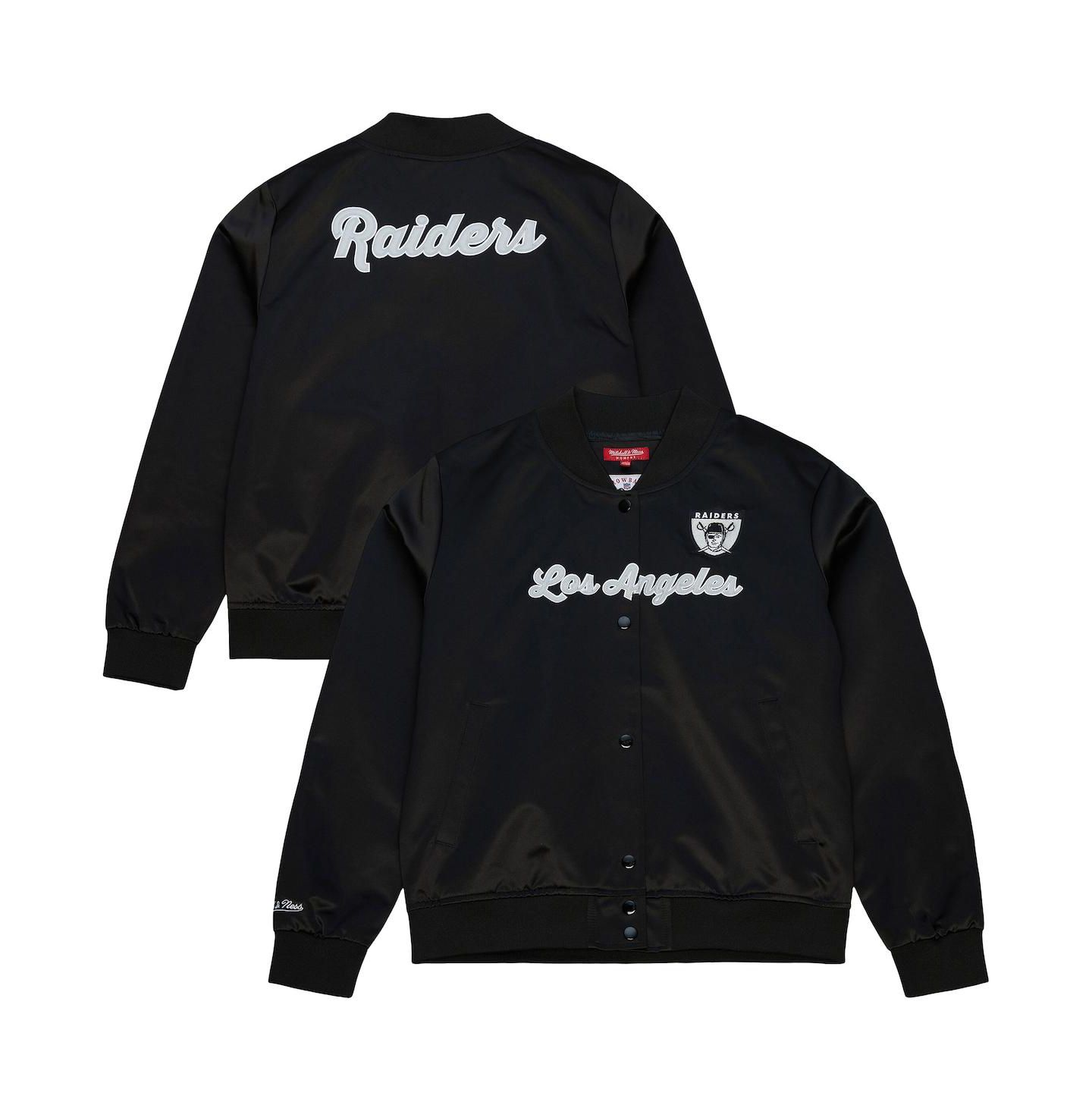 Женская куртка Mitchell & Ness Black Las Vegas Raiders Full-Snap Satin — фото 1