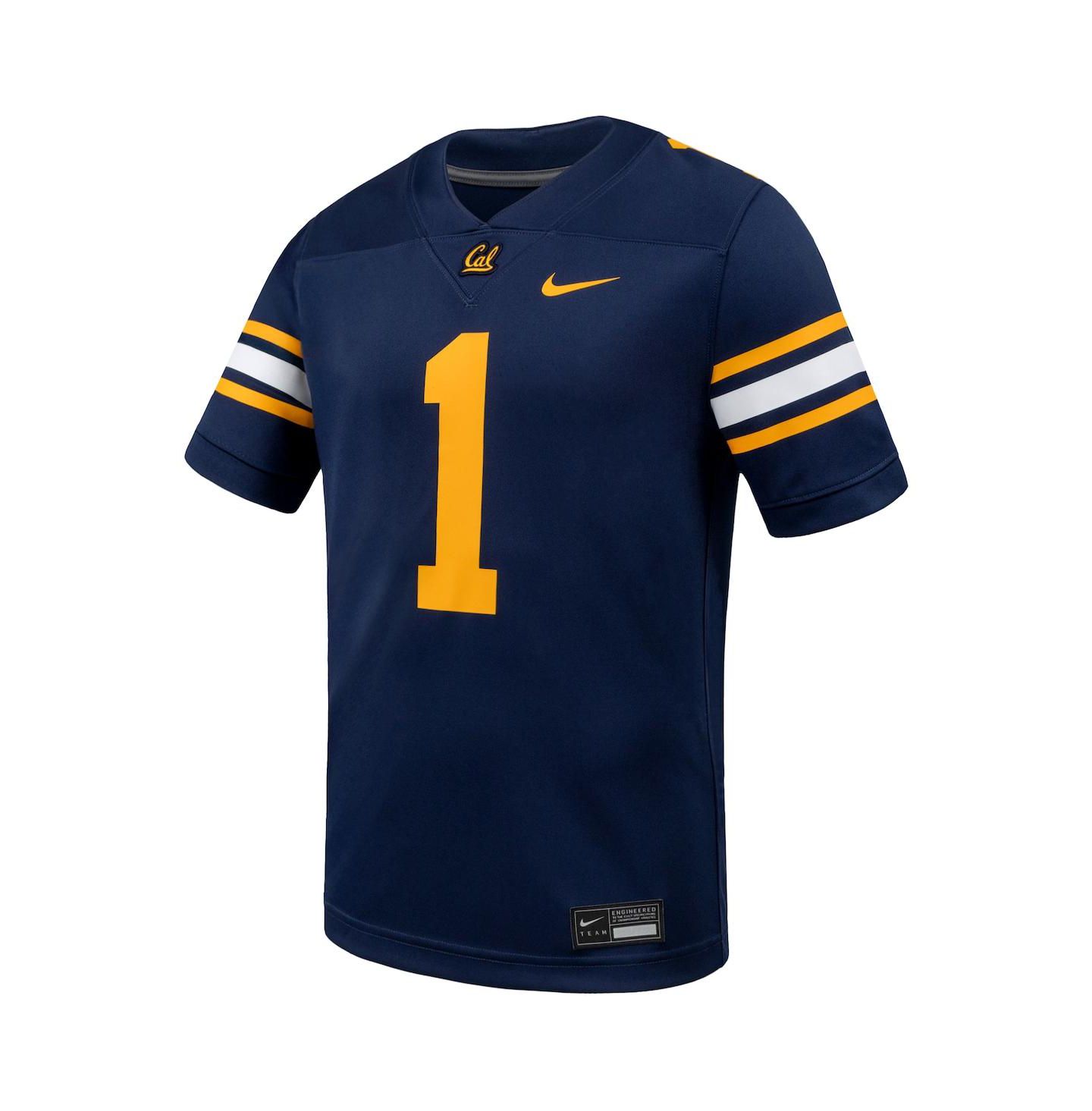 Мужской топ Nike 1 Navy Cal Bears Untouchable Replica Game Jersey — фото 3