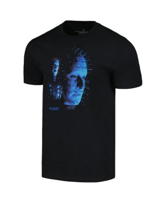 Men's Black Hellraiser Pinhead Double Exposure T-Shirt