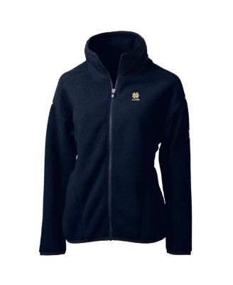 Women's Navy Notre Dame Fighting Irish Alumni Cascade Eco Sherpa Full-Zip Fleece Jacket