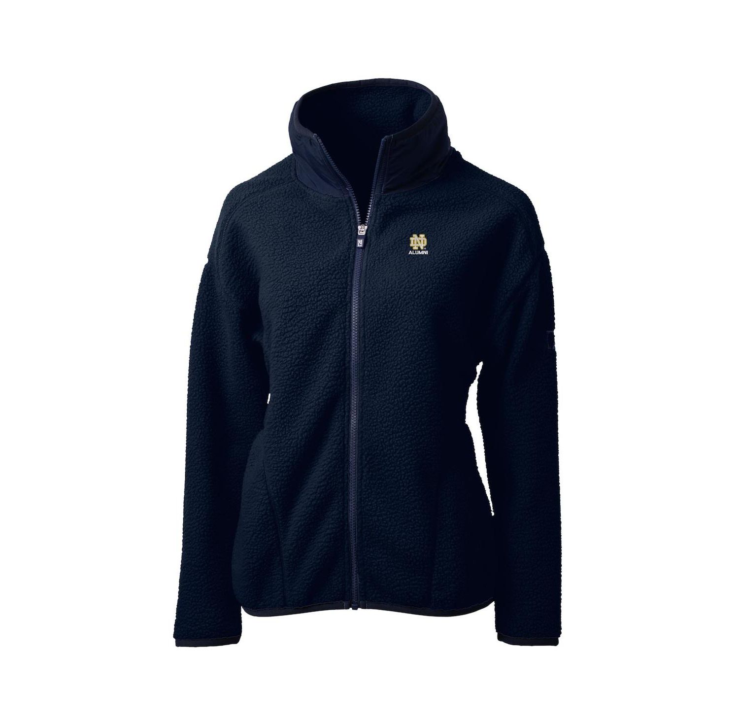 Women's Navy Notre Dame Fighting Irish Alumni Cascade Eco Sherpa Full-Zip Fleece Jacket