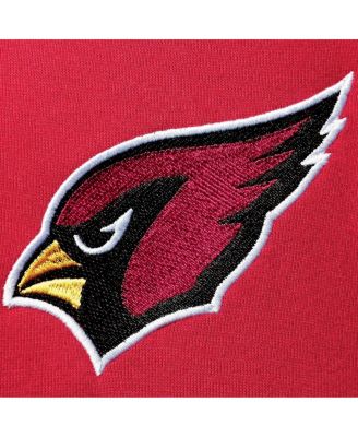 Men's Cardinal/Black Arizona Cardinals Playoffs Color Block Full-Zip Hoodie