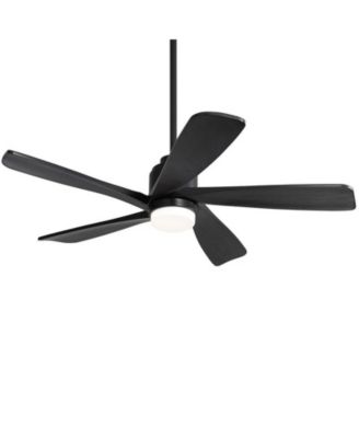 52-inch Modern Stylish Black 5-Blade Ceiling Fan with Remote Control and Light Source