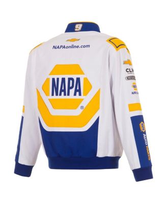 Men's White/Royal Chase Elliott NAPA Full-Snap Twill Uniform Jacket