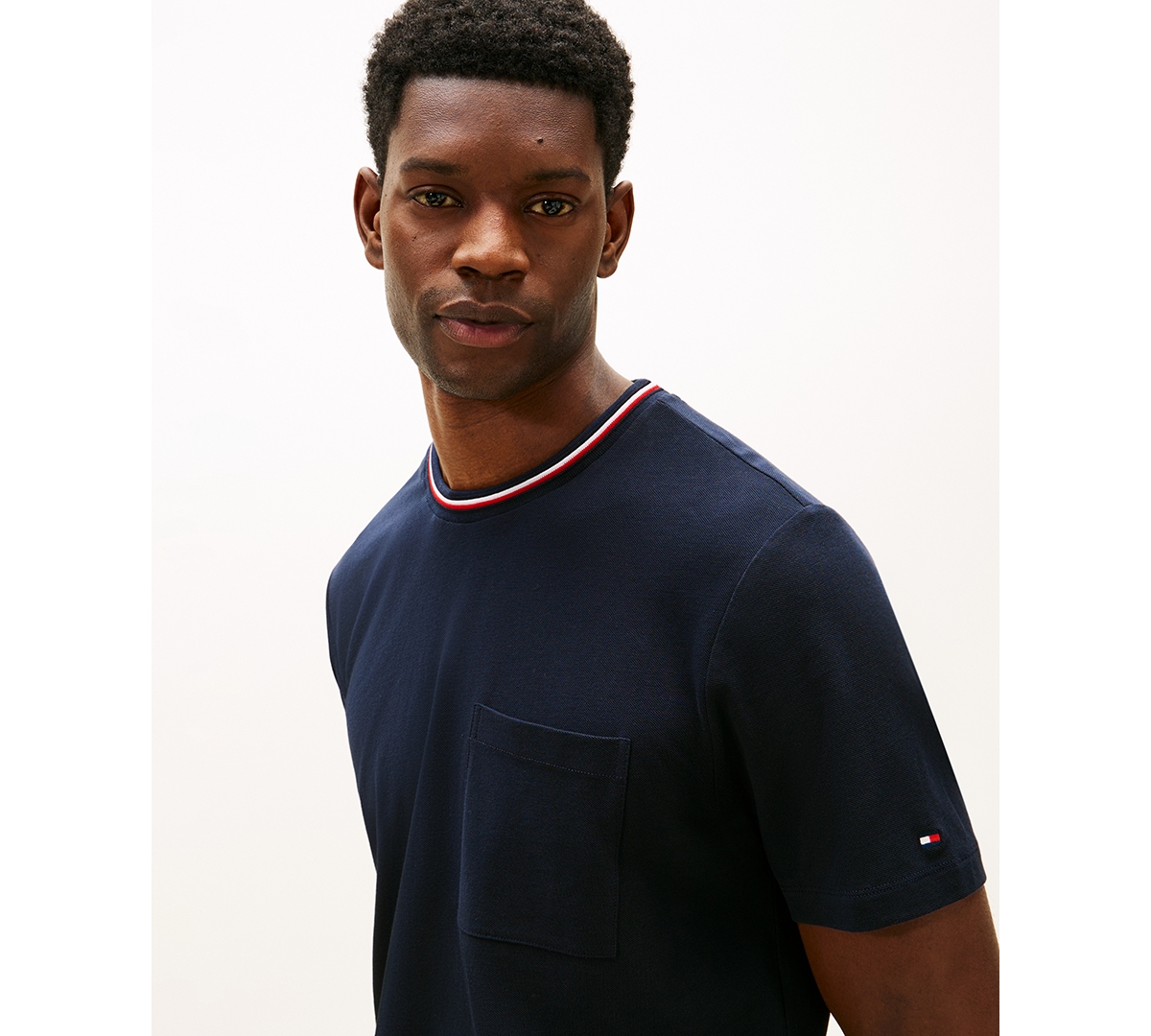 Tommy Hilfiger Men's Color-block Pocket Pique T-shirt In Blue