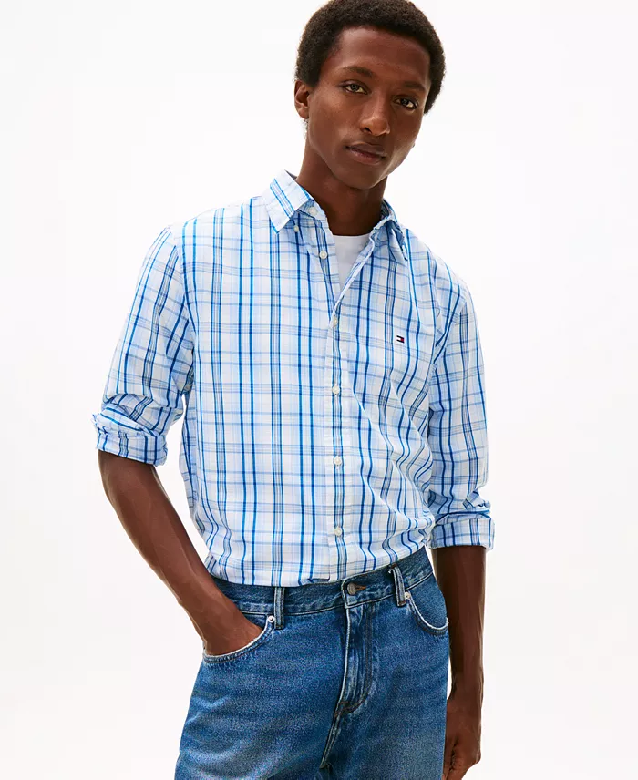 Men's Flex Poplin Medium Check Shirt