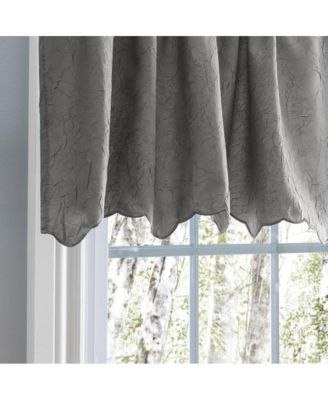 Portland Crushed Taffeta Rod Pocket Valance - 48x15", Grey