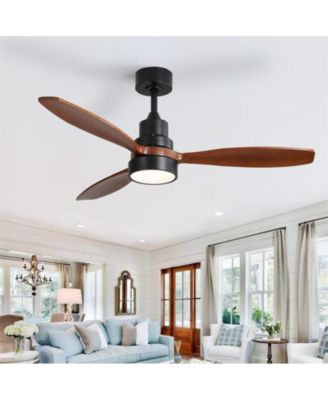 52 Inch 3 Blade Ceiling Fan with Light Source and Remote Control