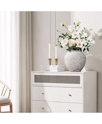 10.7" Mottled Gray Cement Globe Vase, Round Decorative Accent for Home Decor