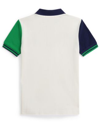 Boys 2-7 Color-Blocked Mesh Polo Shirt