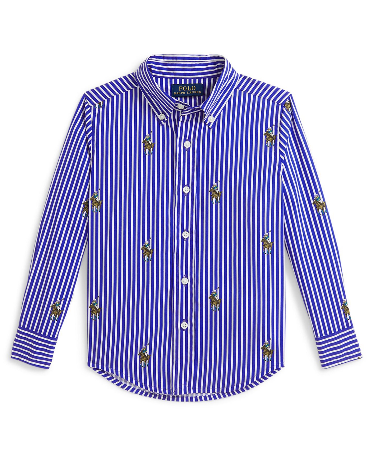 Polo Ralph Lauren Boys 2-7 Bear Striped Long-Sleeve Shirt