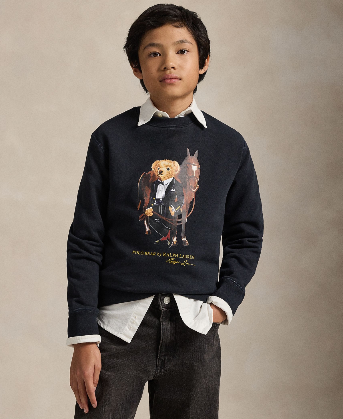 Polo Ralph Lauren Boys 8-20 Lunar New Year Bear Long-Sleeve Sweatshirt
