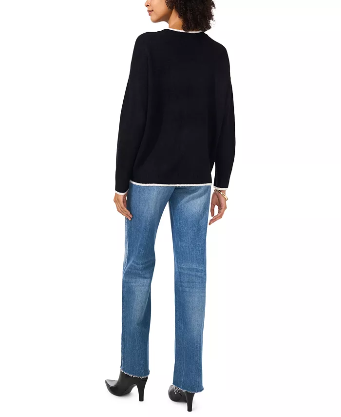 Women's Tipped Crewneck Sweater - thumbnail 7
