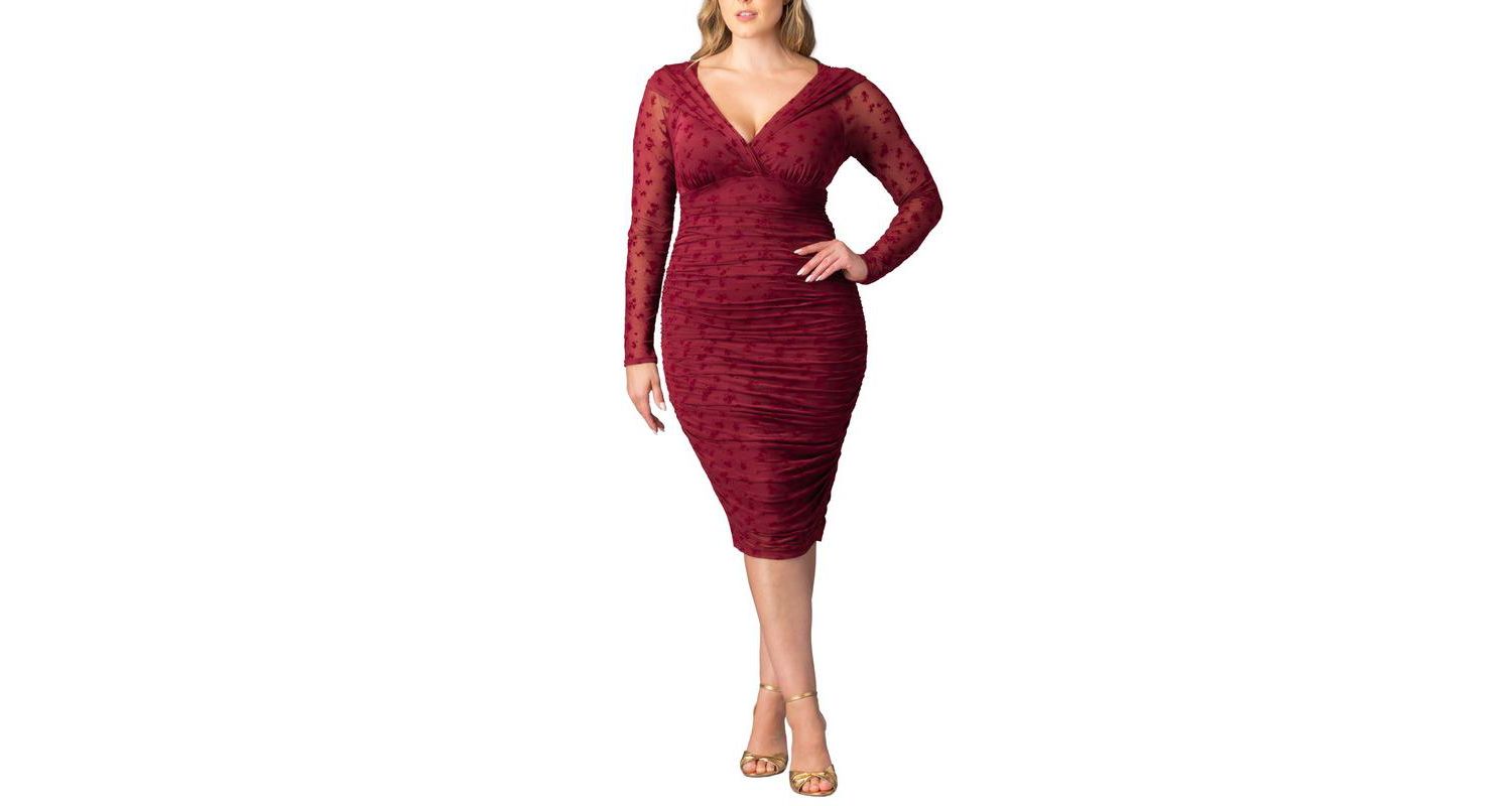 Plus Size Betsey Ruched Body-Con Midi Dress
