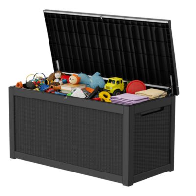 260 gal Patio Waterproof Resin Deck Box Lockable Outdoor Storage Garden Tools