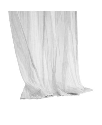 Paloma Sheer Dual Header Stylish and Functional Curtain Panel 52" x 108" White